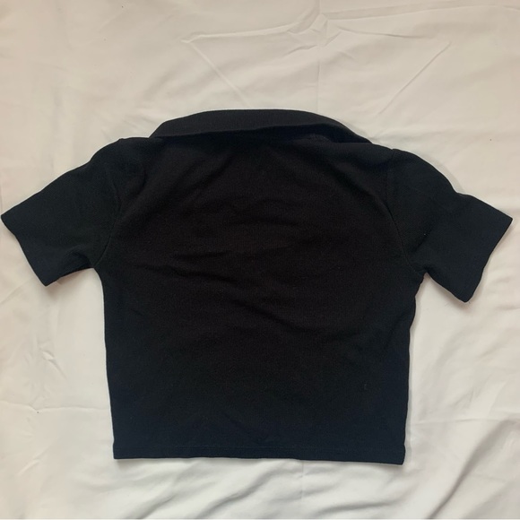 Zara Collared Crop Top - Picture 2 of 4